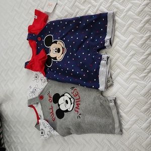 Disney Baby 2 piece overall set x 2. NWT